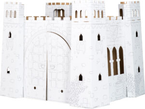 Maison de jeu à colorier en carton "Chateau-fort"