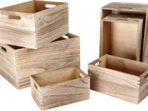 Caisses en bois naturel