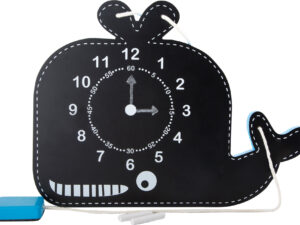 Horloge éducative et tableau Baleine