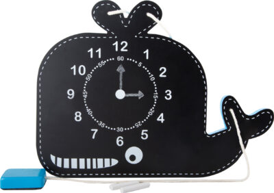 Horloge éducative et tableau Baleine