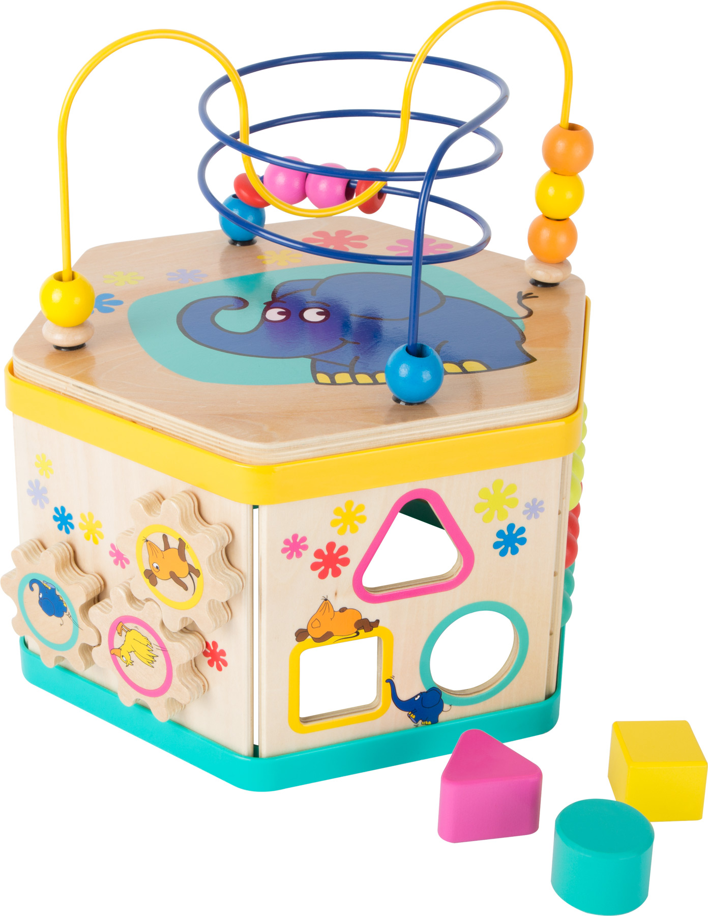 Cube de motricité XL avec l'éléphant Die Maus Cube de motricité XL avec l'éléphant Die Maus