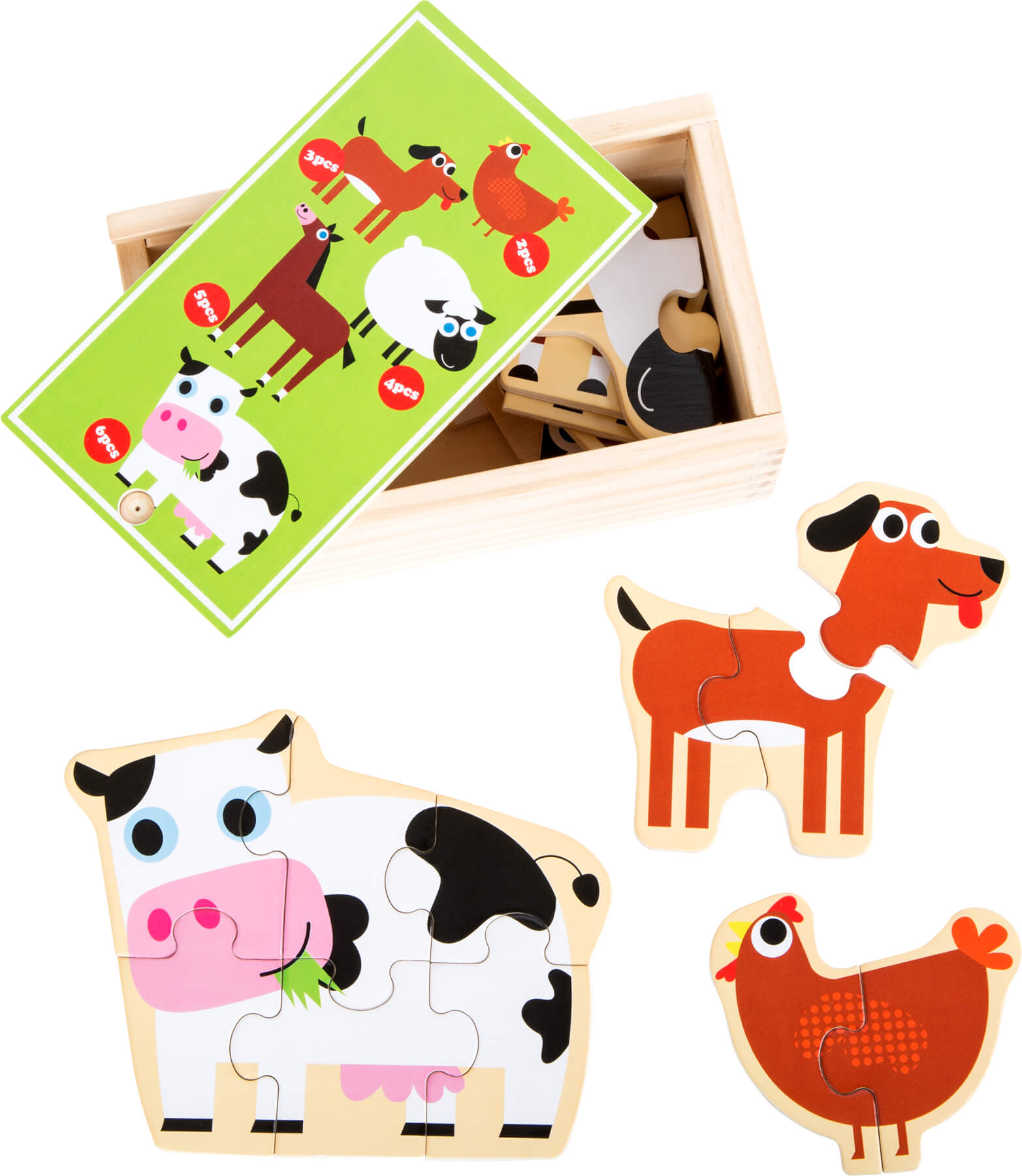 Boîte de puzzle Animaux de la ferme Boîte de puzzle Animaux de la ferme