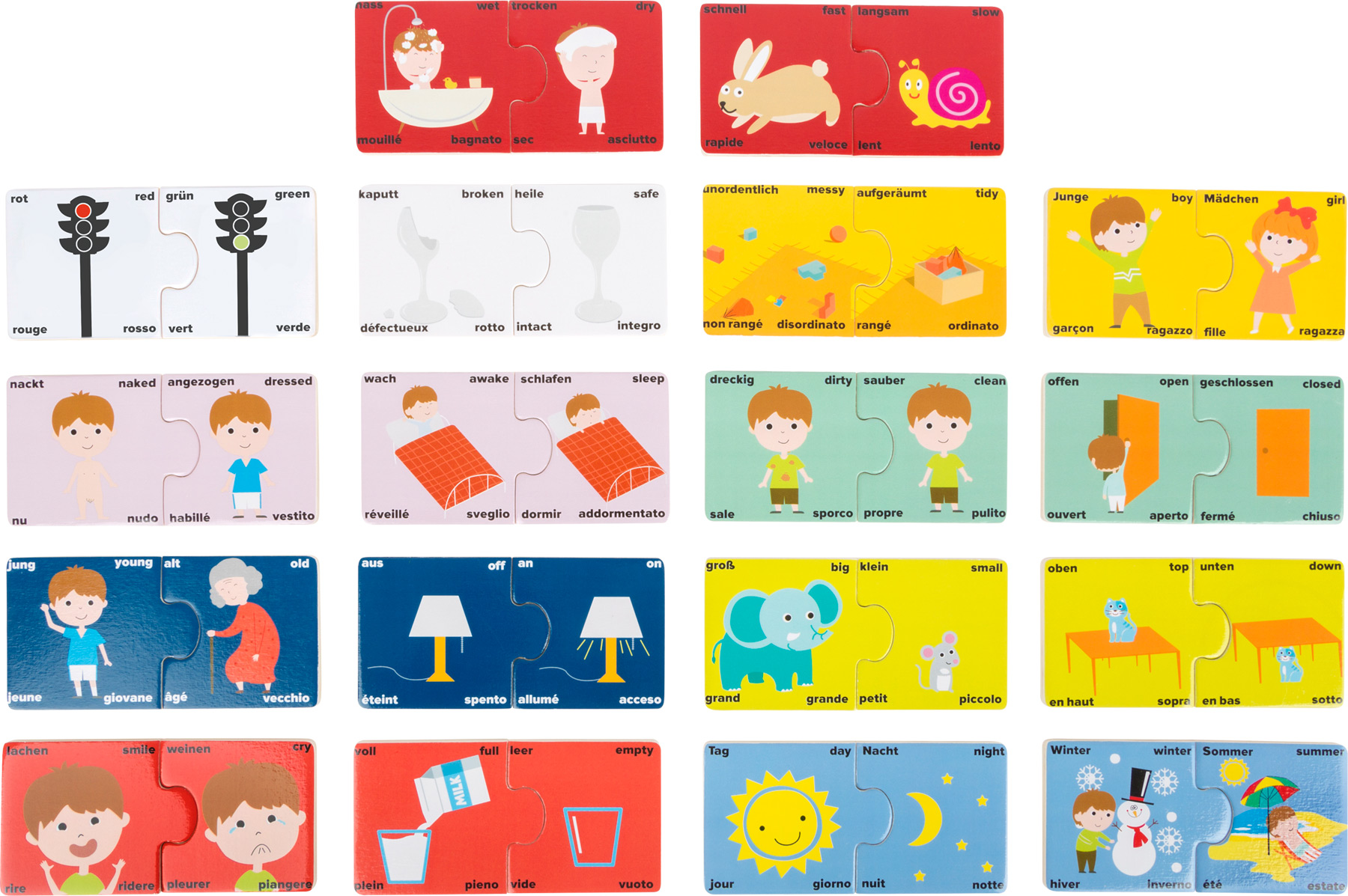 Puzzle éducatif Les contraires Puzzle éducatif Les contraires