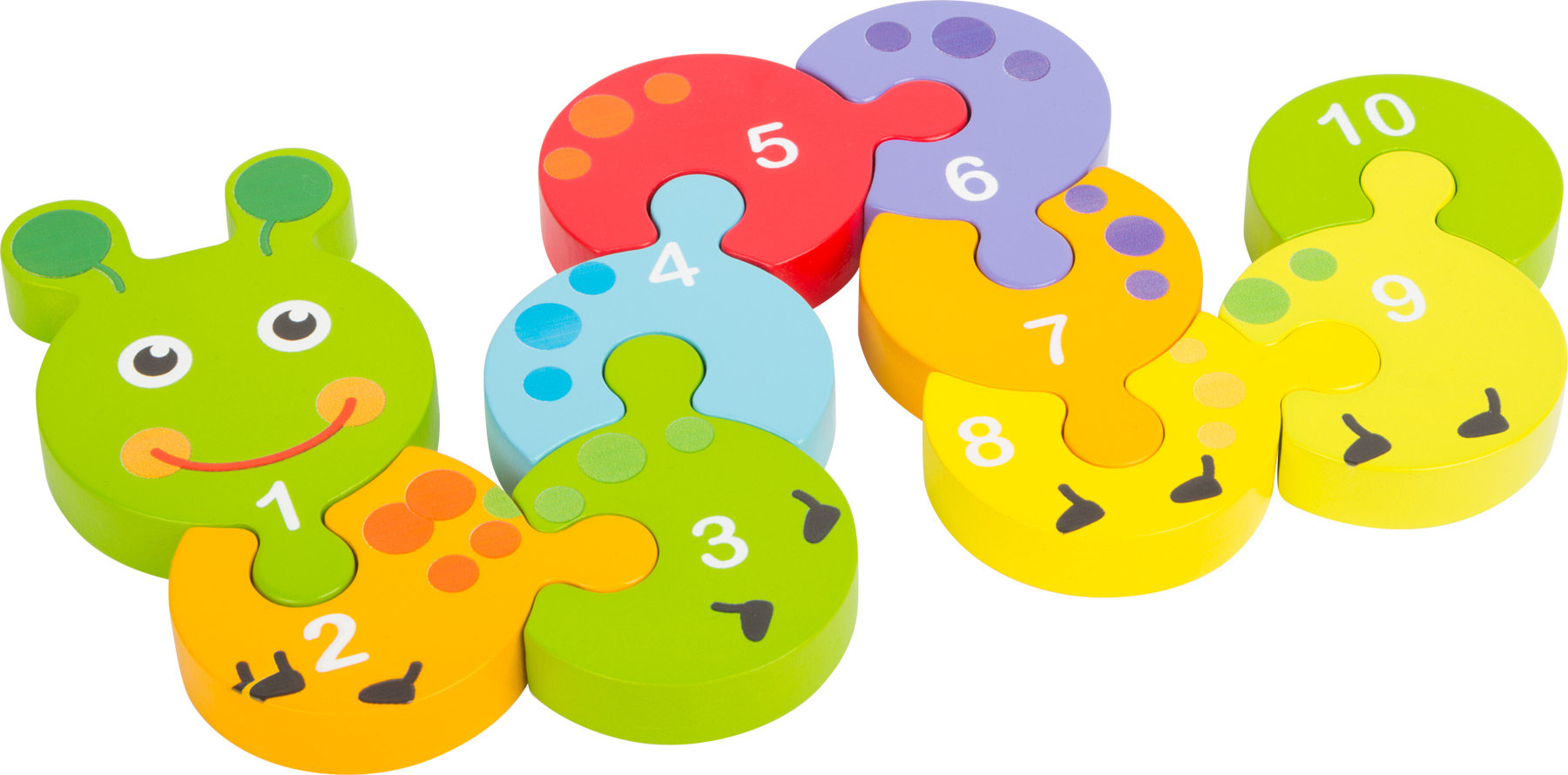 Puzzle de chiffres Chenille Puzzle de chiffres Chenille