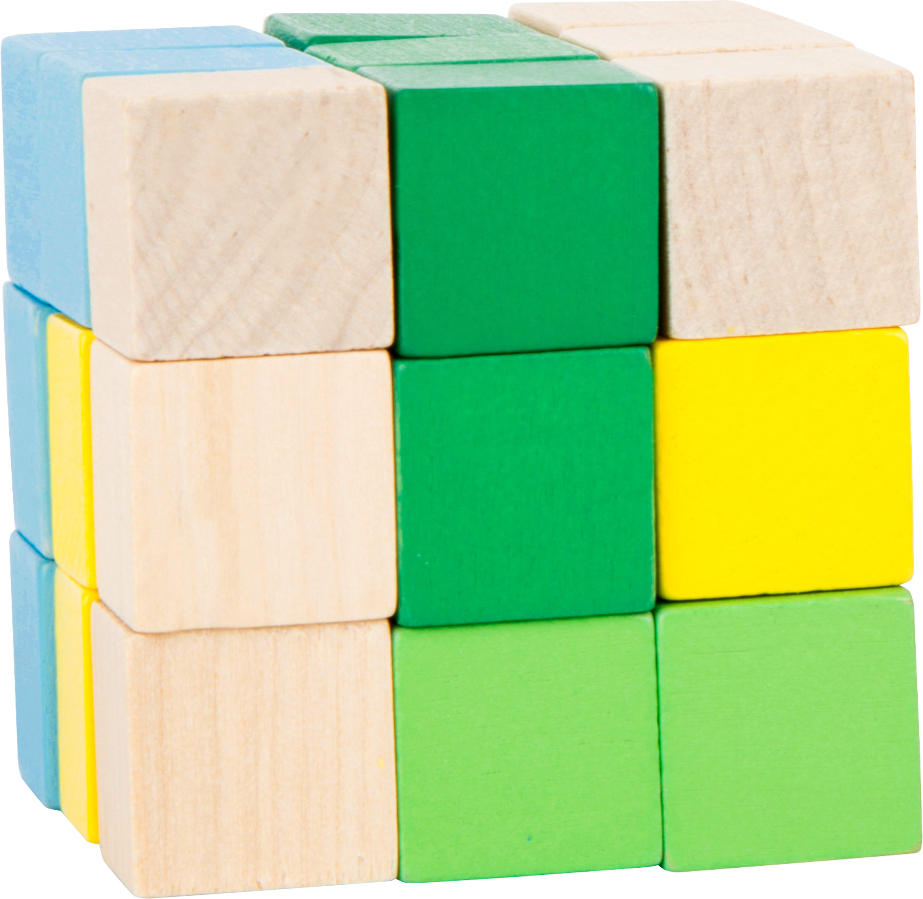 Cube à reconstruire bleu-vert Cube à reconstruire bleu-vert