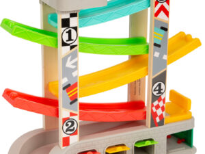 Circuit de course avec parking et garages