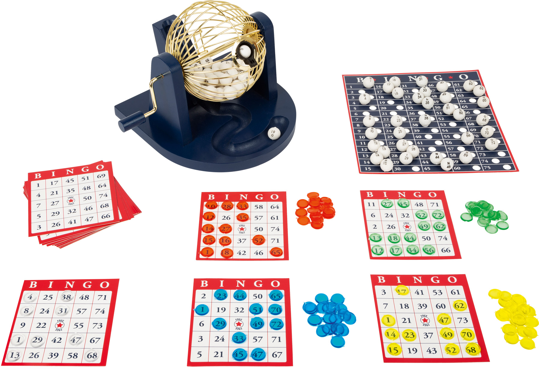 Set de jeu de bingo avec tambour