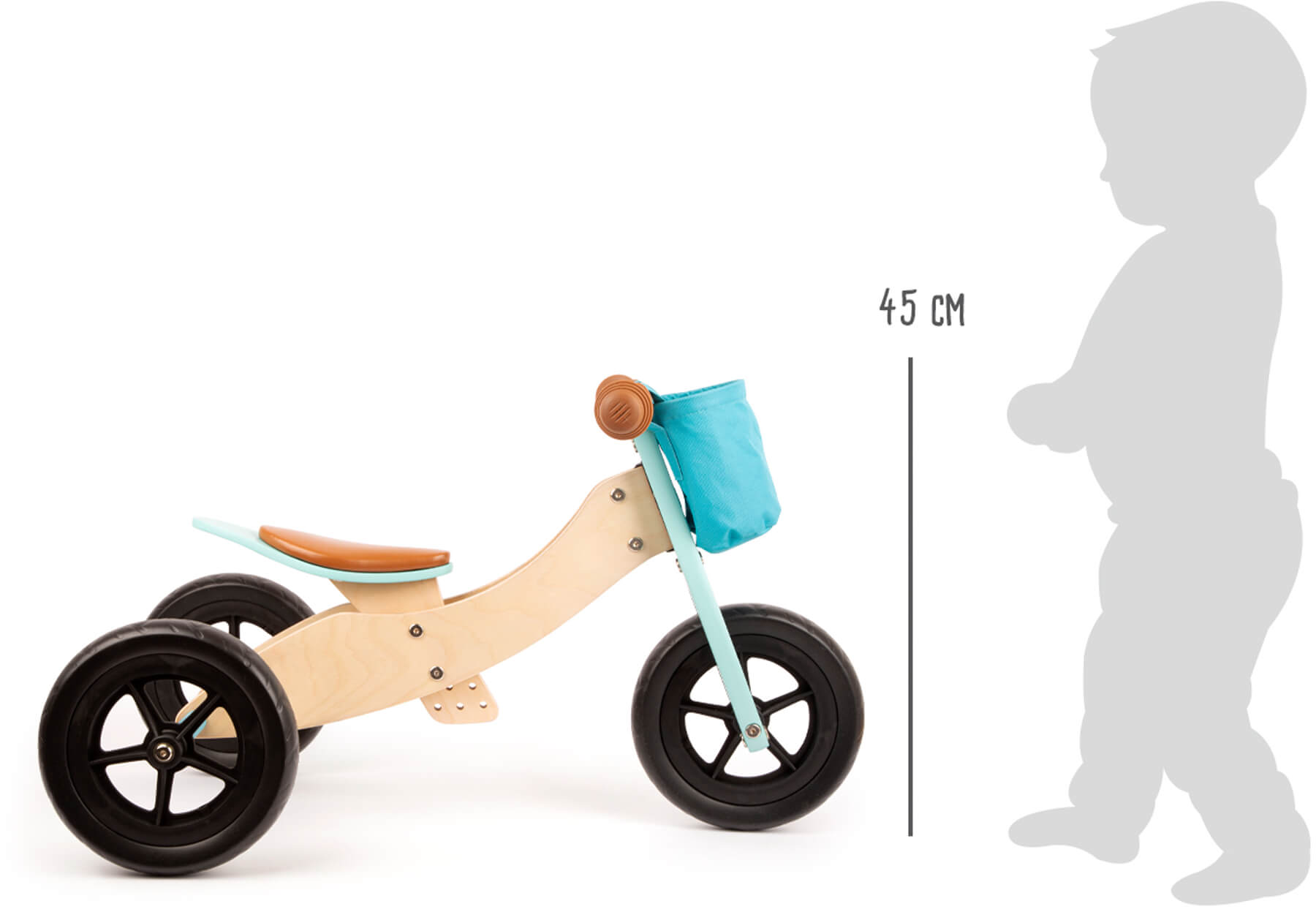 Draisienne-Tricycle 2 en 1 Maxi Turquoise Draisienne-Tricycle 2 en 1 Maxi Turquoise
