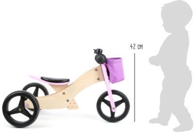 Draisienne-Tricycle 2 en 1 Rose