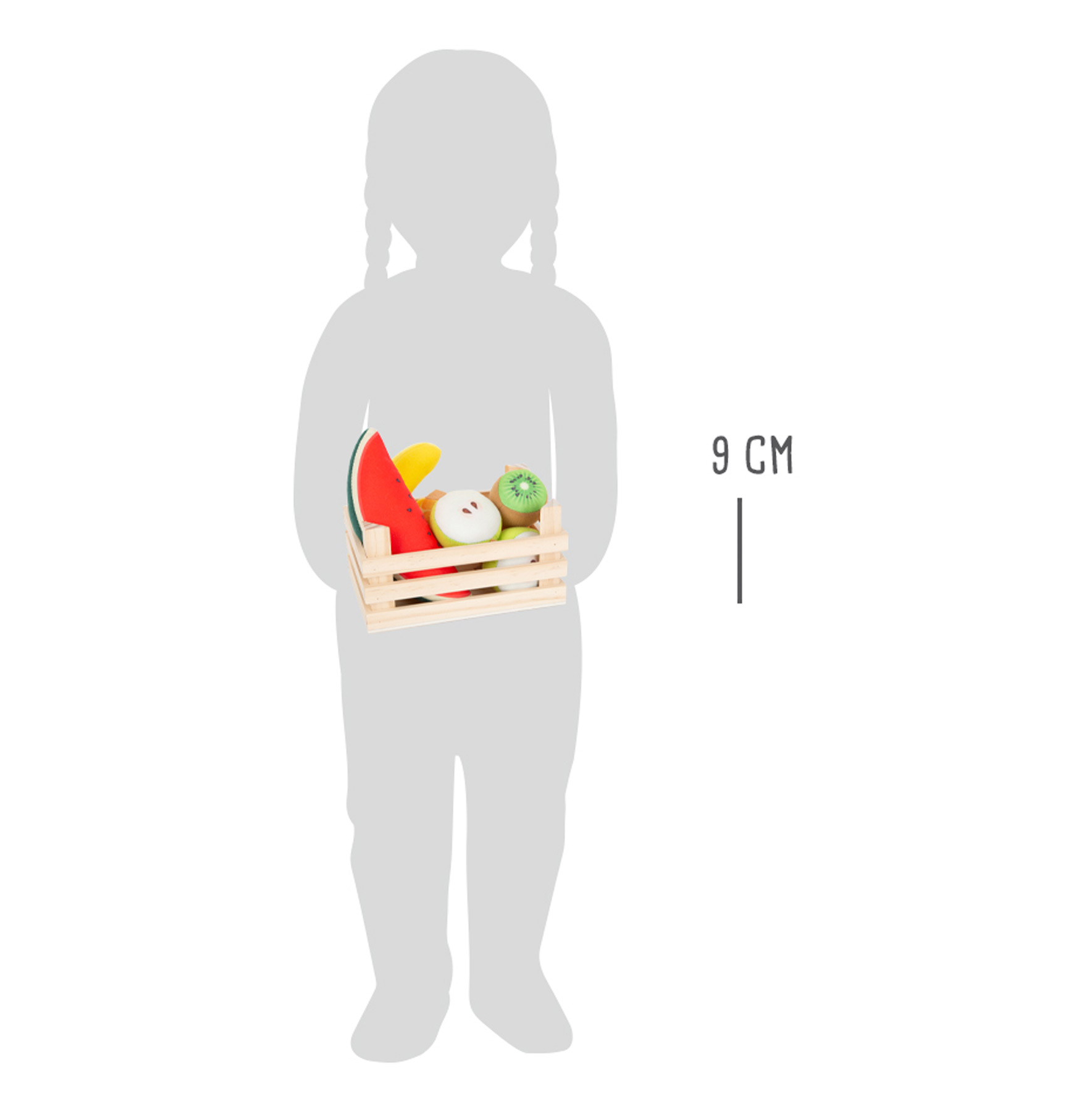 Set de fruits en tissu avec caisse Set de fruits en tissu avec caisse