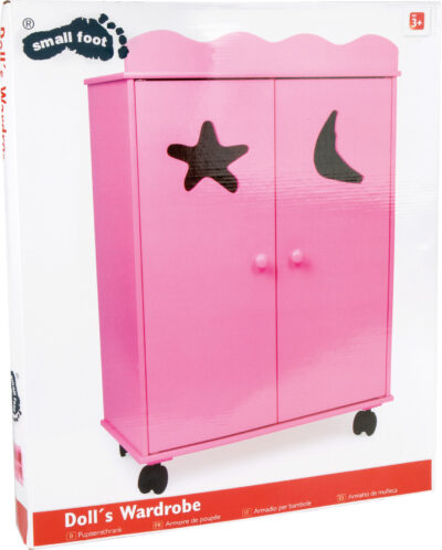 Armoire de poupée Rose fluo